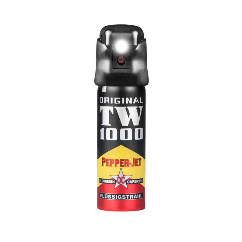 TW1000 Pepřový sprej Jet Classic s LED světlem a pružinovým bezpečnostním uzávěrem 63 ml