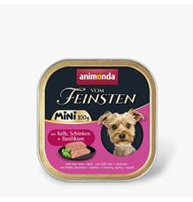 ANIMONDA paštika Vom Feinsten MINI - telecí, šunka, bazalka pro psy 100 g