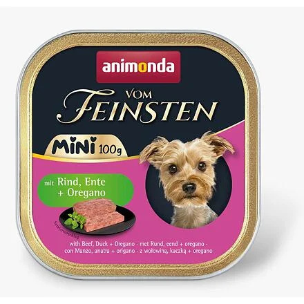 ANIMONDA paštika Vom Feinsten MINI - hovězí, kachna, oregáno pro psy 100g