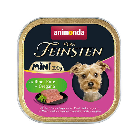 ANIMONDA paštika Vom Feinsten MINI - hovězí, kachna, oregáno pro psy 100g