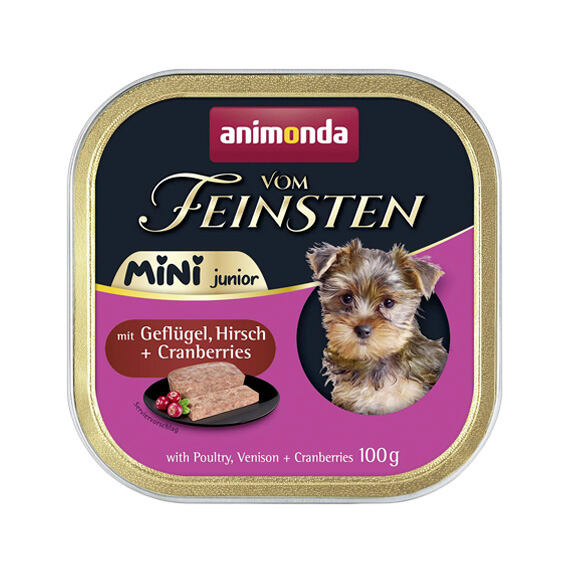 ANIMONDA paštika Vom Feinsten MINI Junior - drůbeží, zvěřina, brusinky pro psy  100g