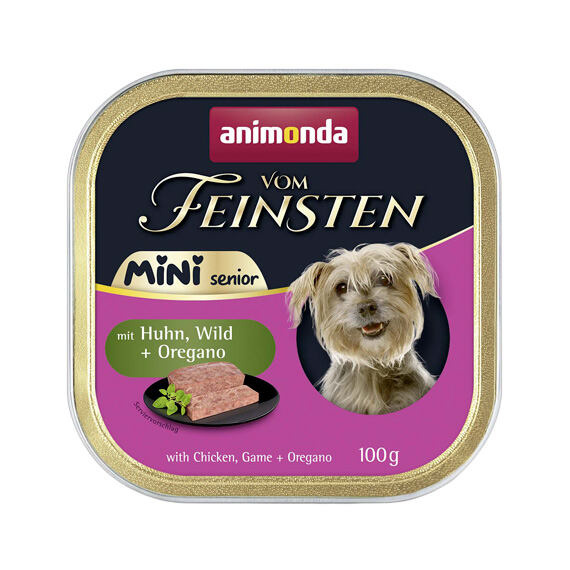 ANIMONDA paštika Vom Feinsten MINI Senior - kuře, zvěřina, oregano pro psy  100g