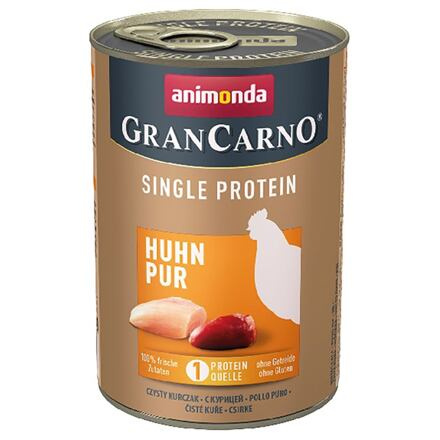 GRANCARNO Single Protein - čisté kuřecí, konzerva pro psy 400g