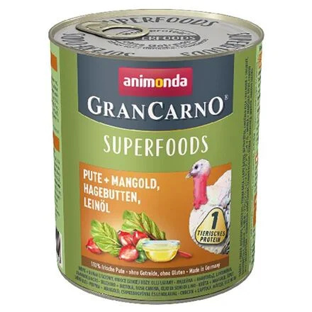 Animonda GRANCARNO Superfoods krůta,mangold,šípky,lněný olej 800 g pro psy