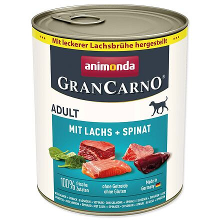 GRANCARNO Adult -s lososem a špenátem 800g