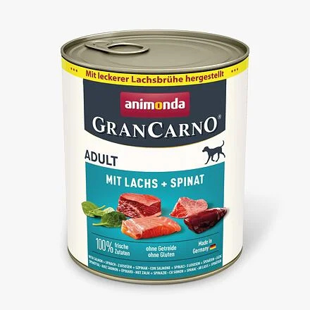 GRANCARNO Adult -s lososem a špenátem 800g