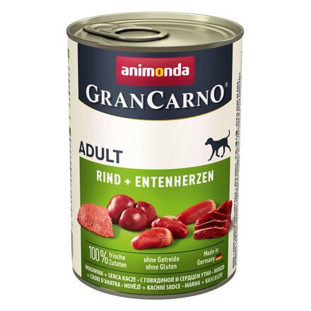 GRANCARNO Adult - hovězí, kachní srdce 6x400g