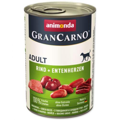 GRANCARNO Adult - hovězí, kachní srdce 6x400g