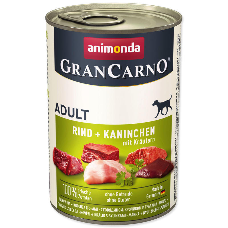 GRANCARNO Adult - hovězí, kachní srdce 800g 800g