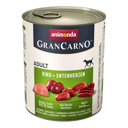 GRANCARNO Adult - hovězí, kachní srdce 800g 800g