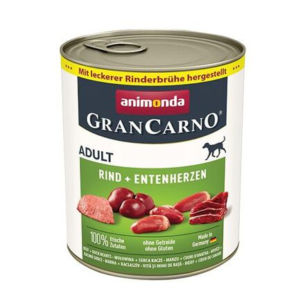 GRANCARNO Adult - hovězí, kachní srdce 800g 800g