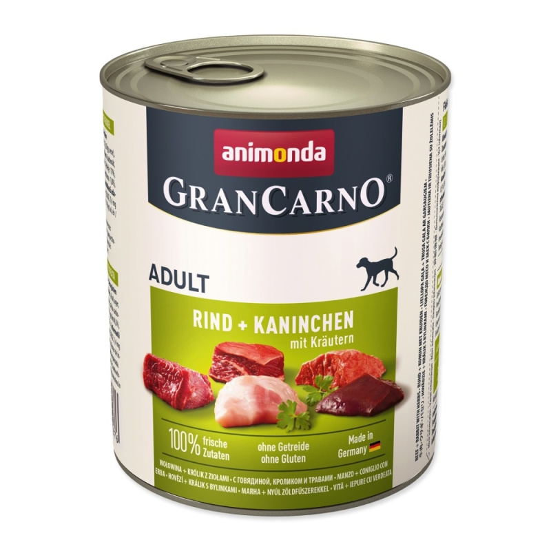 GRANCARNO Adult - králík + bylinky 800 g
