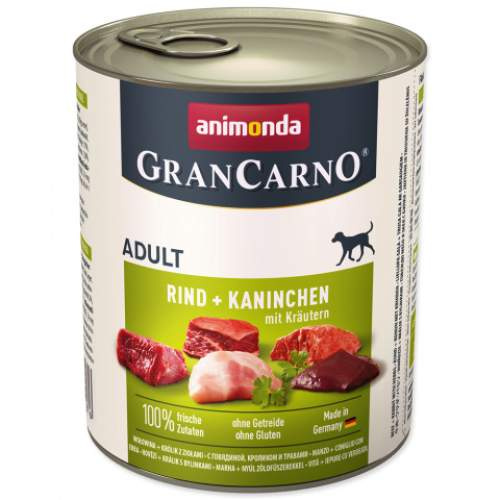 GRANCARNO Adult - králík + bylinky 800 g