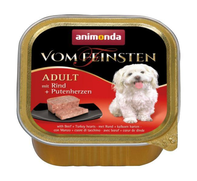 Animonda Vom Feinsten paštika Adult 150g - Hovězí/Krůtí srdce
