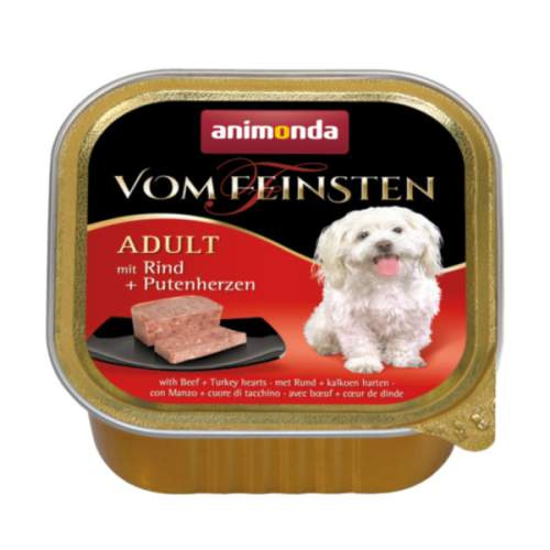Animonda Vom Feinsten paštika Adult 150g - Hovězí/Krůtí srdce