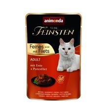 Vom Feinsten Adult FEINES m.Fillets - kachna + krůtí filet, kapsička pro kočky  85g