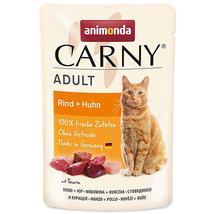 Kapsička ANIMONDA Carny Adult - hovězí + kuře 85 g