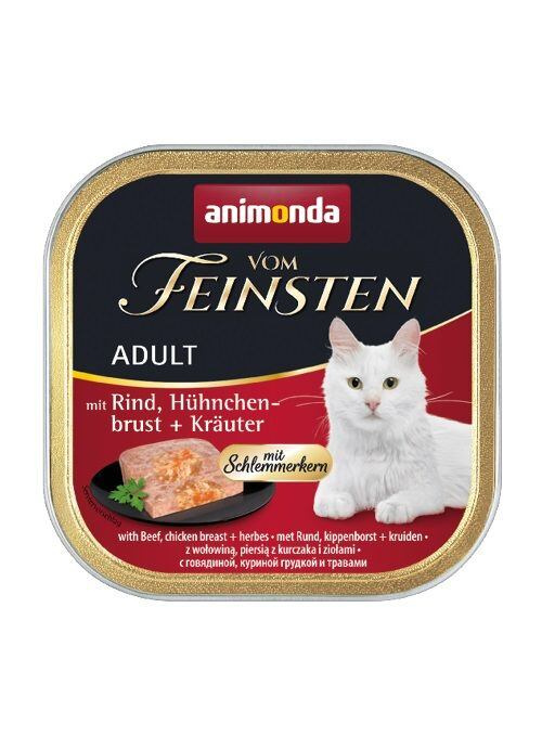Paštika ANIMONDA Vom Feinstein hovězí, kuřecí prsa + bylinky 100 g