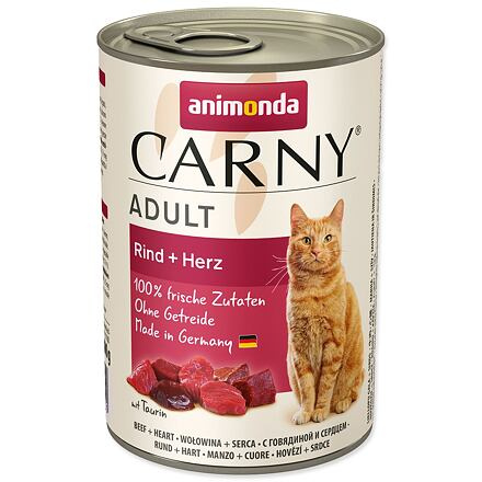 Konzerva ANIMONDA Carny Adult hovězí + srdíčka 400 g
