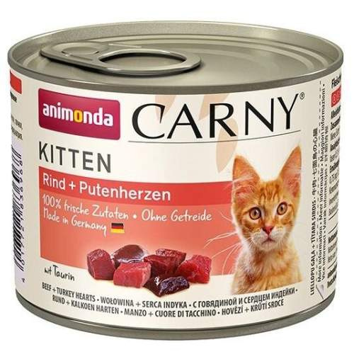 Animonda carny kitten Hovězí, Krůtí srdce 200 g