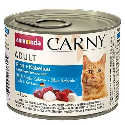 ANIMONDA konzerva CARNY Adult - hovězí, treska, petržel 200 g