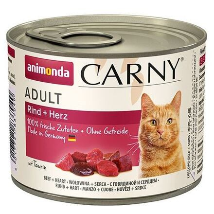ANIMONDA konzerva CARNY Adult - hovězí, srdce 200 g