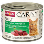 ANIMONDA konzerva CARNY Adult - hovězí, krůta, králík 200 g