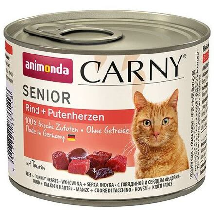 ANIMONDA konzerva CARNY Senior - hovězí, krůtí srdce 200 g