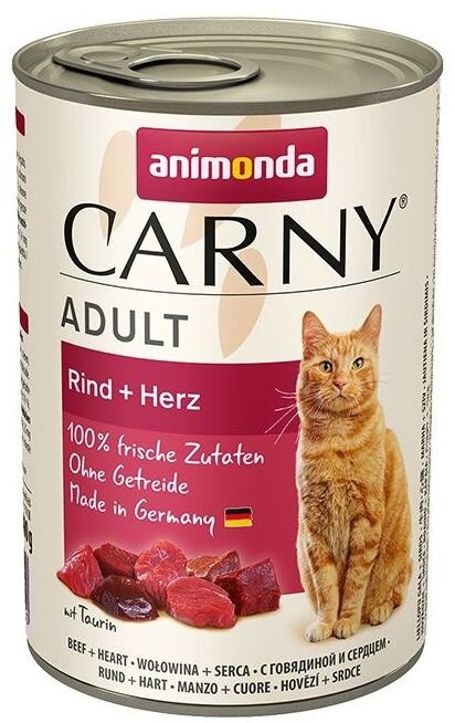 ANIMONDA konzerva CARNY Adult - hovězí, srdce 400 g