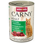 ANIMONDA konzerva CARNY Adult - hovězí, krůta, králík 400 g