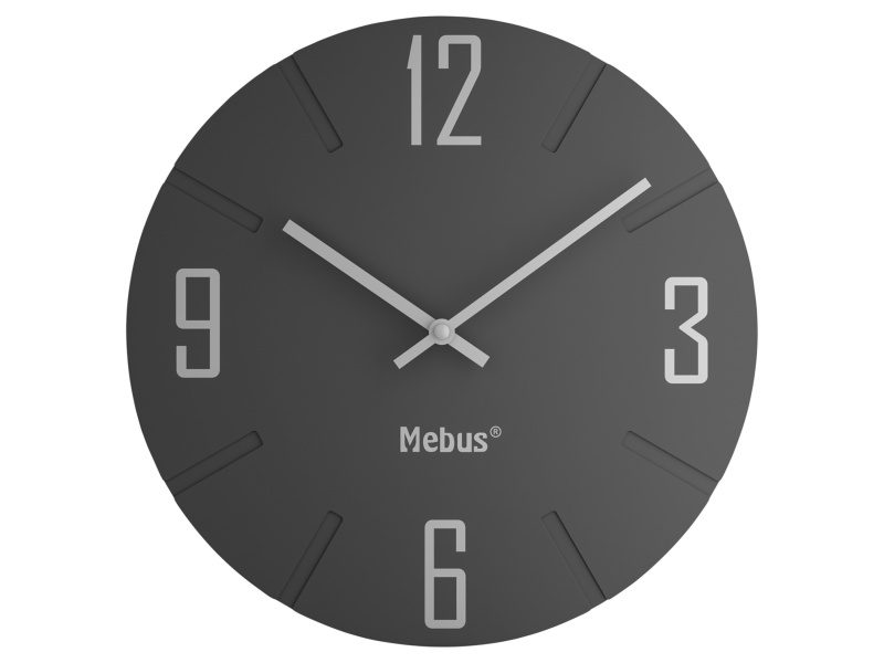 Mebus Nástěnné hodiny (tmavě šedá)