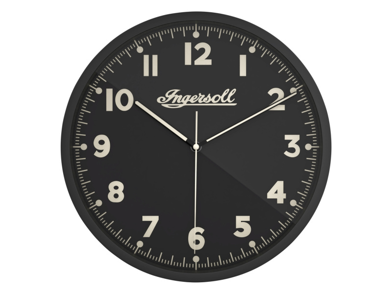 Ingersoll Nástěnné hodiny, Ø 30 cm (černá)