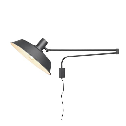 Trio Bolder nástěnná lampa černá 200300132 TR200300132