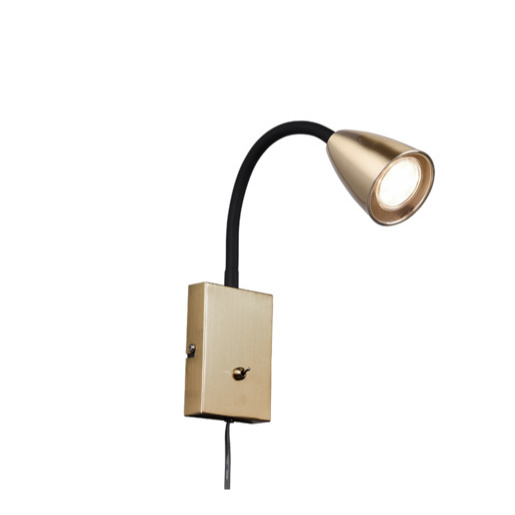 Trio Wanda nástěnná lampa mosaz 202670108 TR202670108