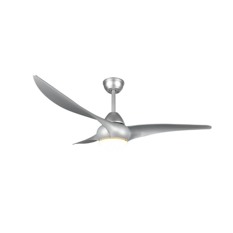 Reality Stropní LED svítidlo s ventilátorem Alesund, titanová, pr. 143 cm