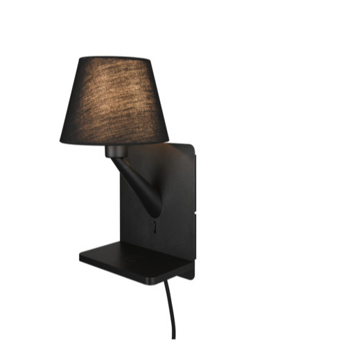 Trio Comfort nástěnné světlo černá 262670132 TR262670132