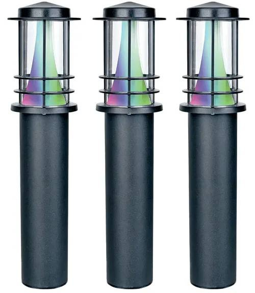 Sloupkové osvětlení Müller-Licht Tint Petunia / 3 ks / 250 lm / 14 W / RGBW / černá Varianta: ivi1