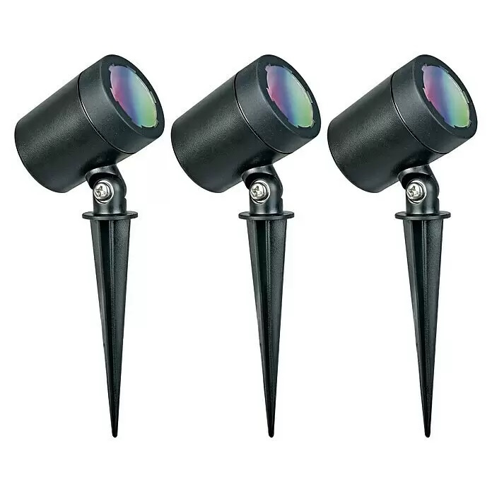 Set zahradního bodového osvětlení Müller-Licht Tint Flores / LED / 13 W / 3 lampy / IP44 / zemní hrot / černá Varianta: ivi2