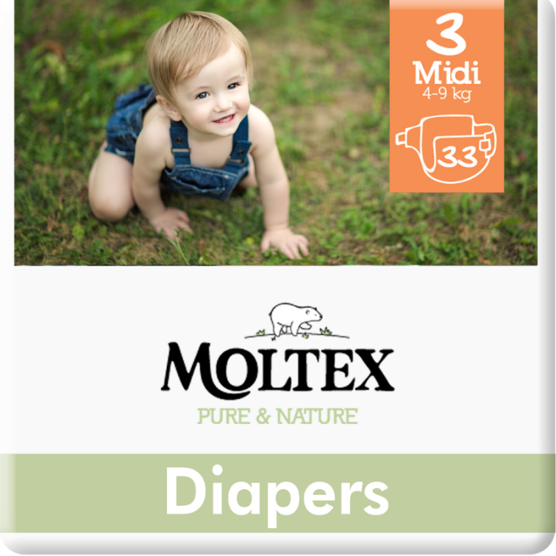 Moltex Plenky Pure & Nature Midi 4-9 kg  (33 ks)