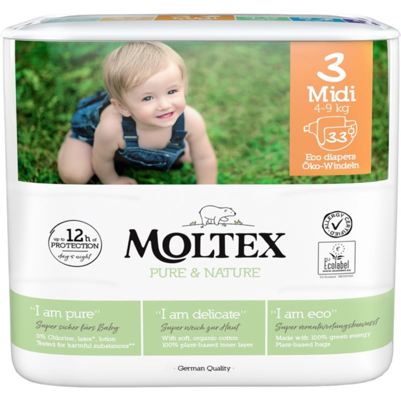 Moltex Plenky Pure & Nature Midi 4-9 kg  (33 ks)