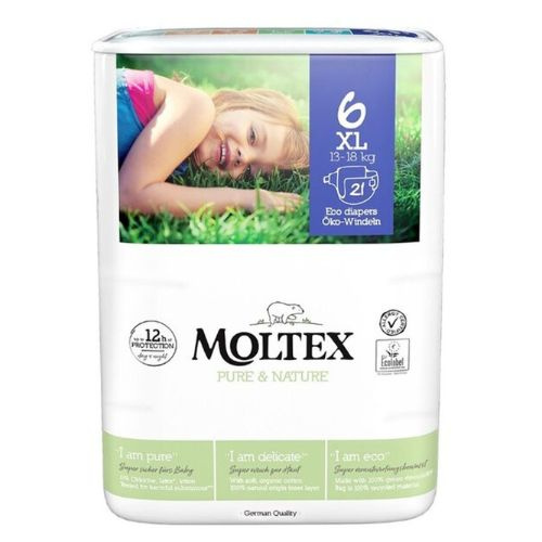 Ontex Mayen GmbH Plenky Moltex Pure & Nature XL 13-18 kg (21 ks)