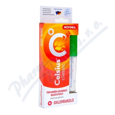 CELSIUS Teploměr lékařský bezrtuťový Classic sklepávadlo 1 ks