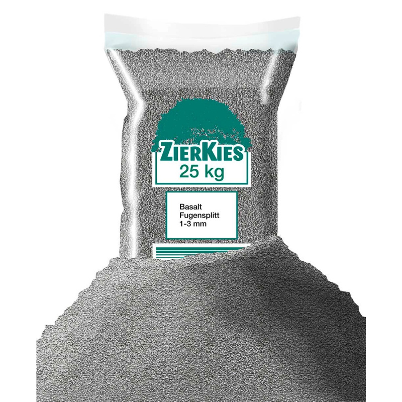 WECO Čedičová spárovací drť černá, 1-3 mm, 25 kg/pytel