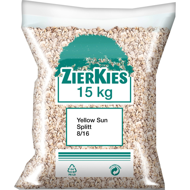 WECO Dekorační drť "Yellow Sun" světle béžová, 8-16 mm, 15 kg/pytel