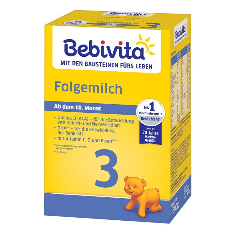 BEBIVITA 3 mléčná kojenecká výživa 9m+ 500 g