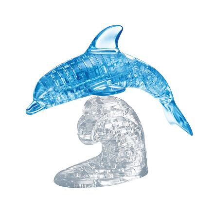 3D krystalový puzzle skákající delfín