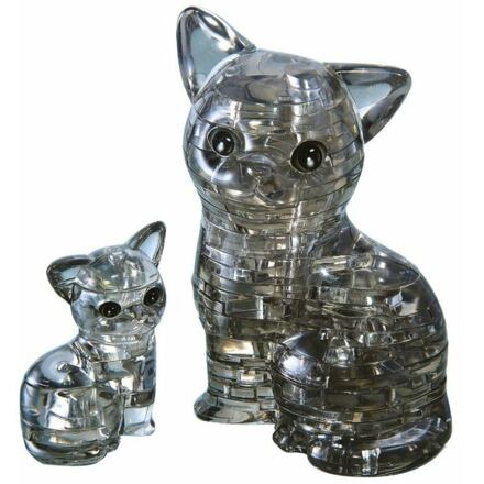 Dvě černé kočky - 3D Krystal Puzzle 49 dílků