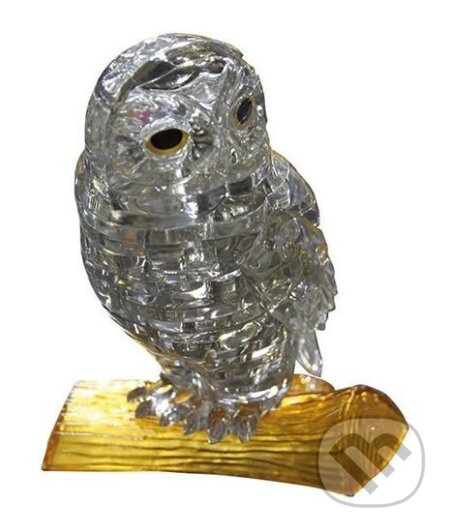 HCM KINZEL 3D Crystal puzzle Sova šedá 42 dílků