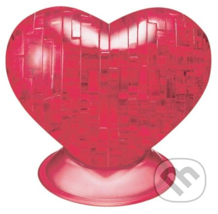 HCM KINZEL 3D Crystal puzzle Srdce červené 46 dílků