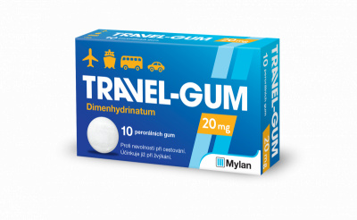 TRAVEL GUM 20MG Léčivá žvýkací guma 10